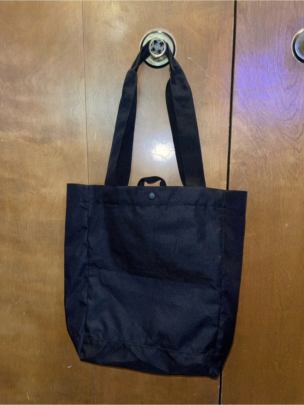 adidas Black Messenger Tote with Front Logo Patch